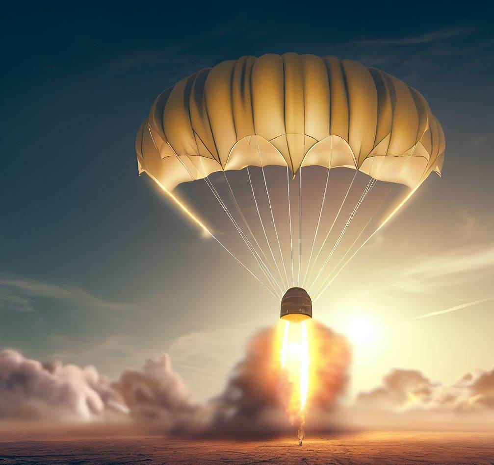 Explore the concept of using parachutes for rocket test flight aborts instead of destructive measures